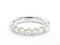 Witgouden alliance ring met diamanten - afbeelding 7 van  9