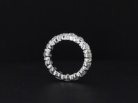 Witgouden alliance ring met diamanten - afbeelding 3 van  6
