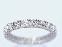 Witgouden alliance ring met diamanten - afbeelding 1 van  4