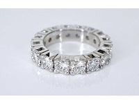 Witgouden alliance ring met grote diamanten - afbeelding 6 van  6