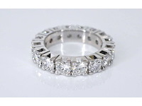 Witgouden alliance ring met grote diamanten - afbeelding 5 van  7