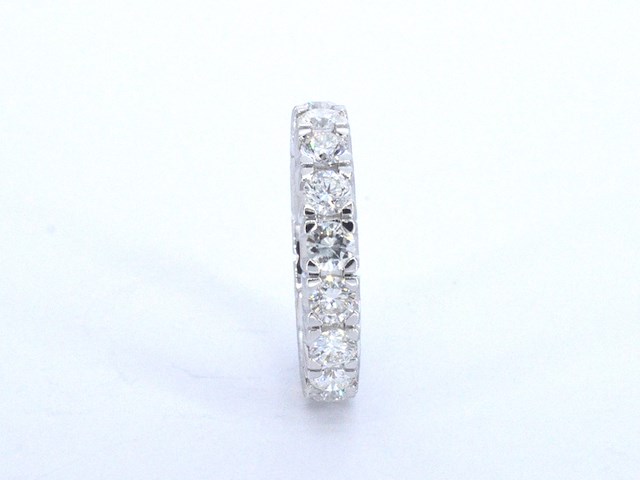 Witgouden alliance ring met natuurlijke diamanten - afbeelding 6 van  9