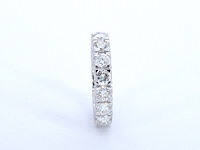 Witgouden alliance ring met natuurlijke diamanten - afbeelding 6 van  9