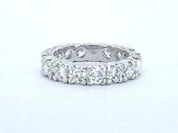 Witgouden alliance ring met natuurlijke diamanten - afbeelding 7 van  9