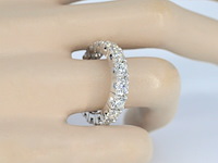 Witgouden alliance ring met natuurlijke diamanten - afbeelding 4 van  11