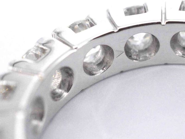 Witgouden alliance ring met natuurlijke diamanten - afbeelding 10 van  11