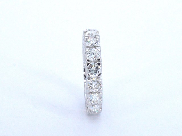 Witgouden alliance ring met natuurlijke diamanten - afbeelding 8 van  11