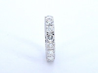 Witgouden alliance ring met natuurlijke diamanten - afbeelding 8 van  11