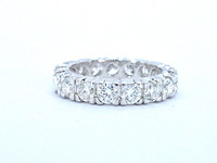 Witgouden alliance ring met natuurlijke diamanten - afbeelding 10 van  11
