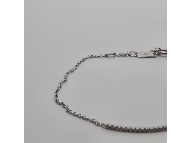 Witgouden armband, 14 karaats, gassan - afbeelding 4 van  9