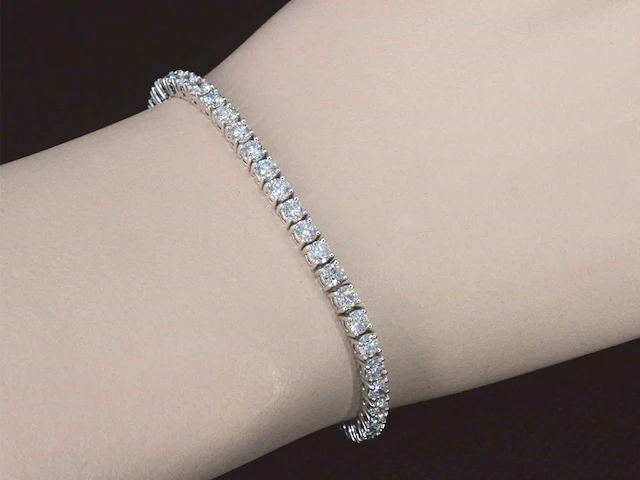 Witgouden armband 5.50 ct diamant - afbeelding 2 van  9