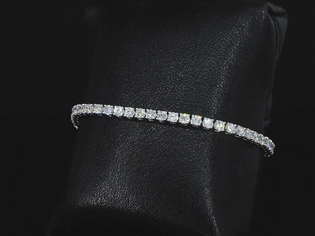 Witgouden armband 5.50 ct diamant - afbeelding 3 van  9