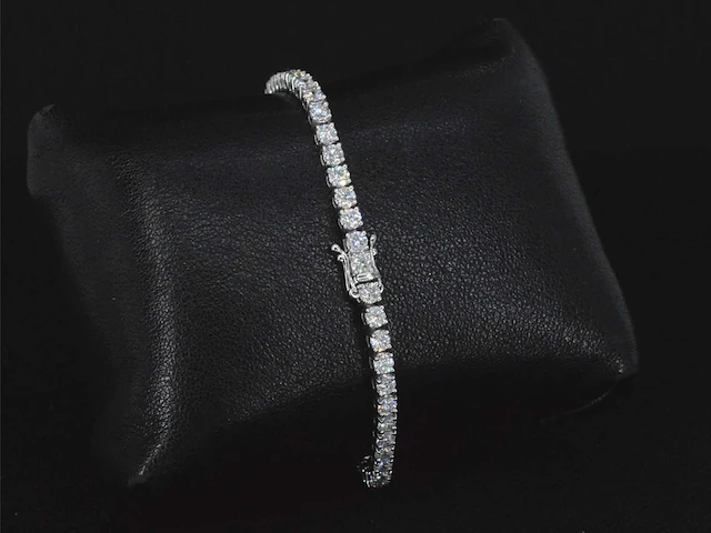 Witgouden armband 5.50 ct diamant - afbeelding 5 van  9