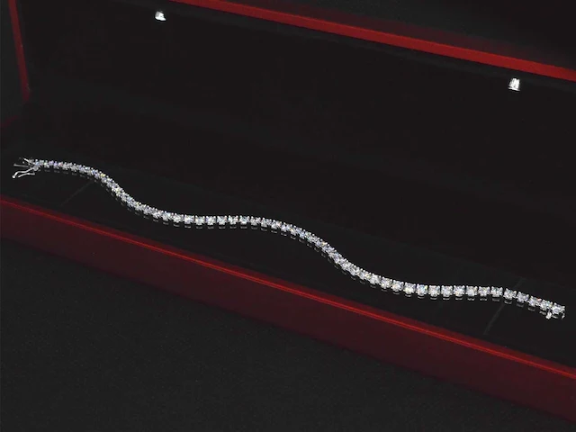 Witgouden armband 5.50 ct diamant - afbeelding 8 van  9