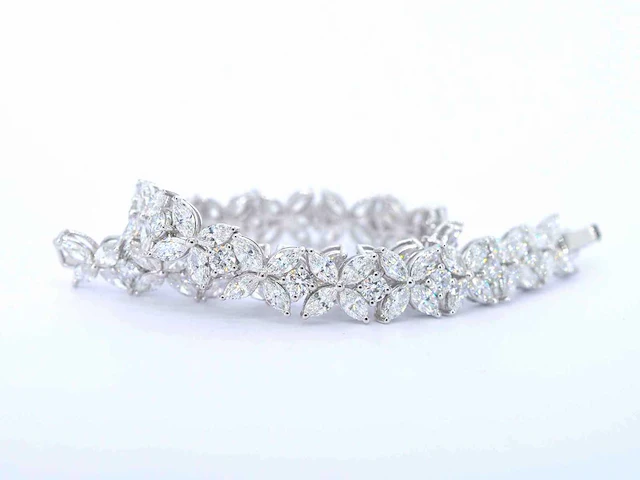 Witgouden armband briljant 11.00 ct - afbeelding 1 van  9