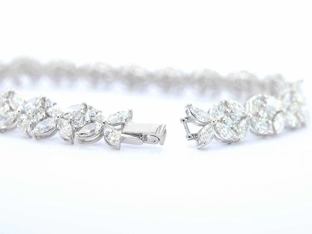 Witgouden armband briljant 11.00 ct - afbeelding 6 van  9