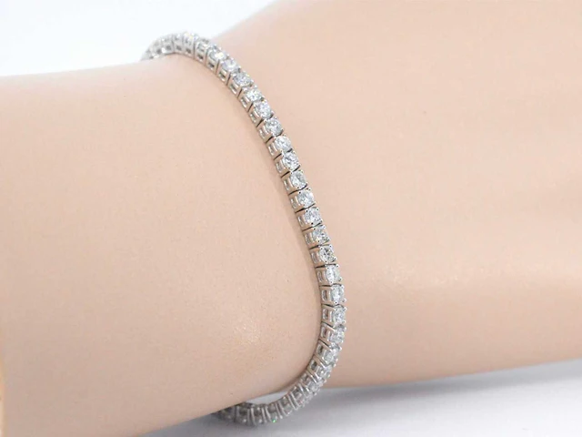 Witgouden armband briljant 4.50 ct - afbeelding 2 van  9