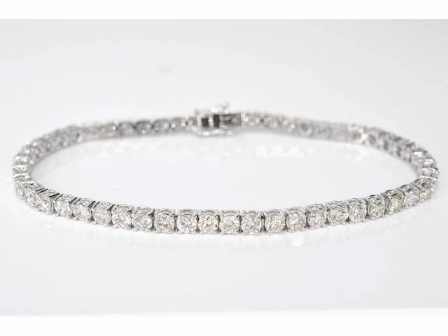 Witgouden armband briljant 5.40 ct - afbeelding 1 van  7