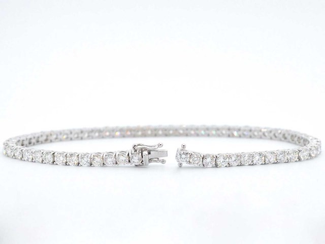 Witgouden armband briljant 6.00 ct - afbeelding 5 van  10