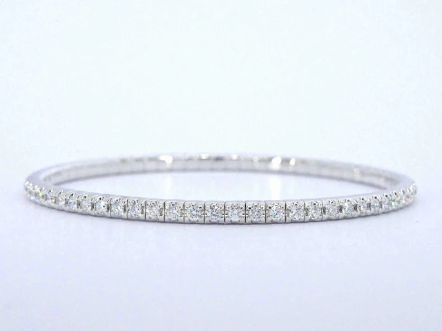 Witgouden armband briljant diamant - afbeelding 5 van  8