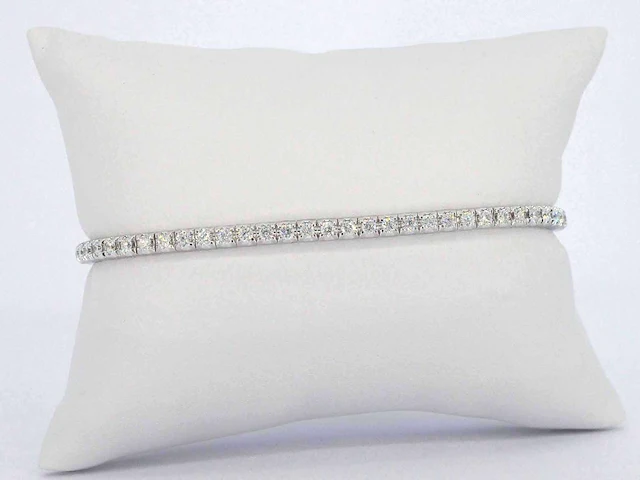 Witgouden armband briljant diamant - afbeelding 8 van  8