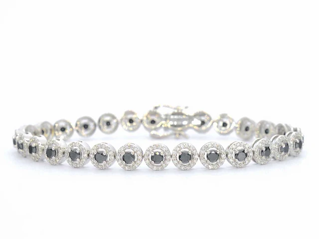 Witgouden armband diamant briljant - afbeelding 1 van  7