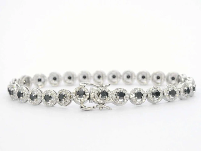 Witgouden armband diamant briljant - afbeelding 3 van  7