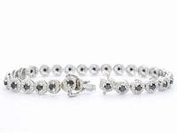 Witgouden armband diamant briljant - afbeelding 4 van  7
