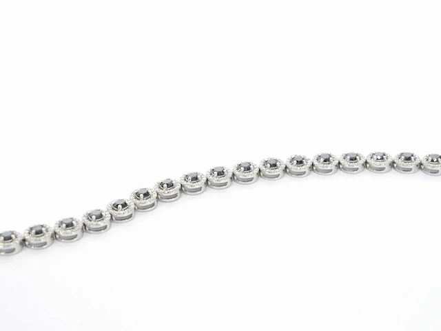 Witgouden armband diamant briljant - afbeelding 5 van  7