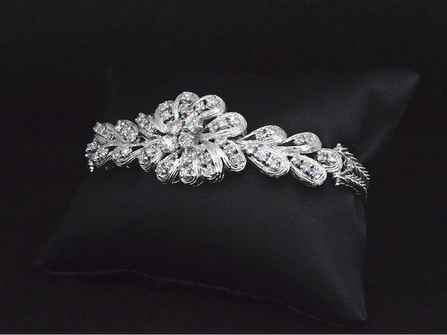Witgouden armband diamant exclusief - afbeelding 4 van  9