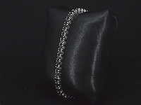Witgouden armband met 15.00 carat zwarte briljant geslepen diamanten - afbeelding 4 van  9