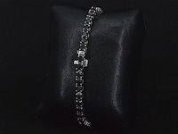Witgouden armband met 15.00 carat zwarte briljant geslepen diamanten - afbeelding 5 van  9