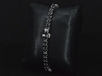 Witgouden armband met 15.00 carat zwarte briljant geslepen diamanten - afbeelding 7 van  11
