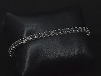Witgouden armband met 16.00 carat zwarte (enhanced) briljant geslepen diamanten - afbeelding 5 van  11