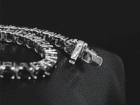 Witgouden armband met 7.00 carat zwarte briljant geslepen diamanten - afbeelding 8 van  8