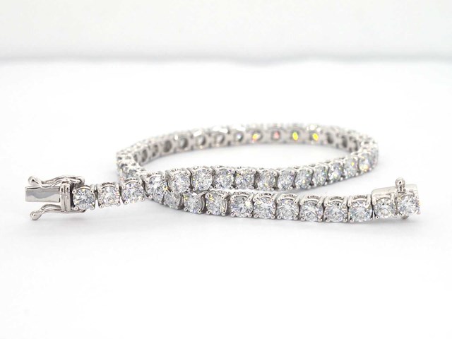 Witgouden armband met briljant geslepen diamanten 6.56 carat - afbeelding 1 van  8