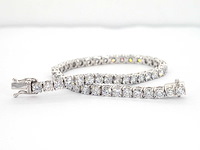 Witgouden armband met briljant geslepen diamanten 6.56 carat - afbeelding 1 van  8