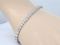 Witgouden armband met briljant geslepen diamanten 6.56 carat - afbeelding 2 van  8