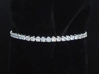 Witgouden armband met briljant geslepen diamanten 6.56 carat - afbeelding 4 van  8