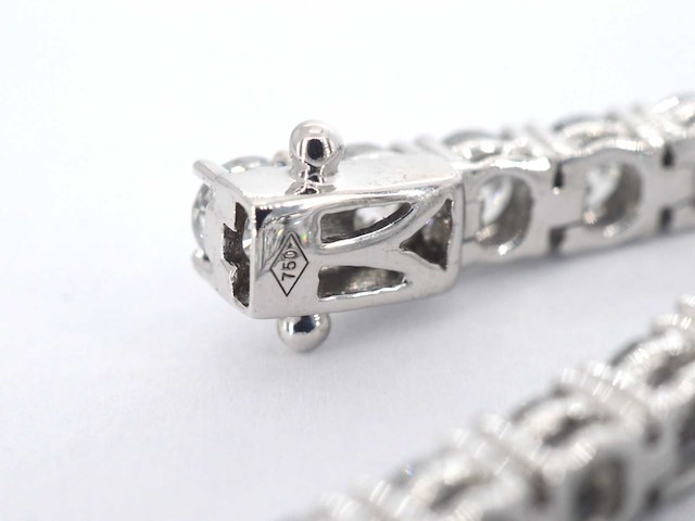 Witgouden armband met briljant geslepen diamanten 6.56 carat - afbeelding 8 van  8