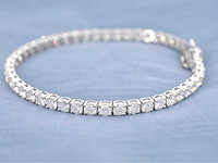 Witgouden armband met briljant geslepen diamanten 7.50 carat - afbeelding 1 van  6