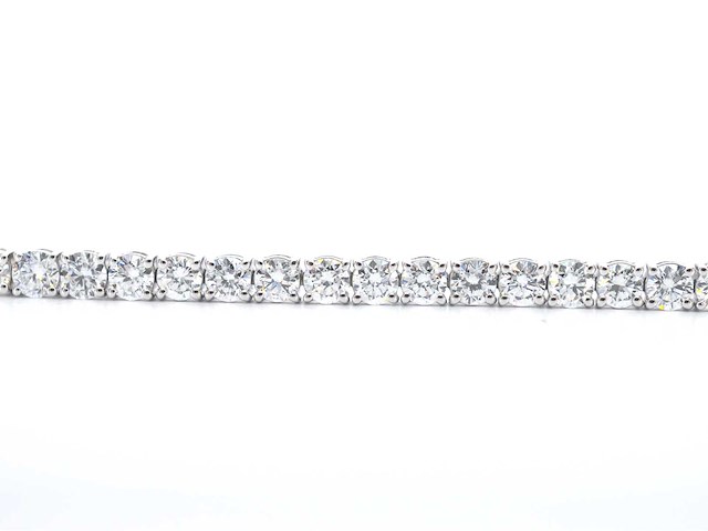 Witgouden armband met briljant geslepen diamanten 7.50 carat - afbeelding 4 van  6