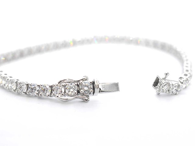Witgouden armband met briljant geslepen diamanten 7.50 carat - afbeelding 5 van  6