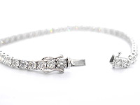 Witgouden armband met briljant geslepen diamanten 7.50 carat - afbeelding 5 van  6