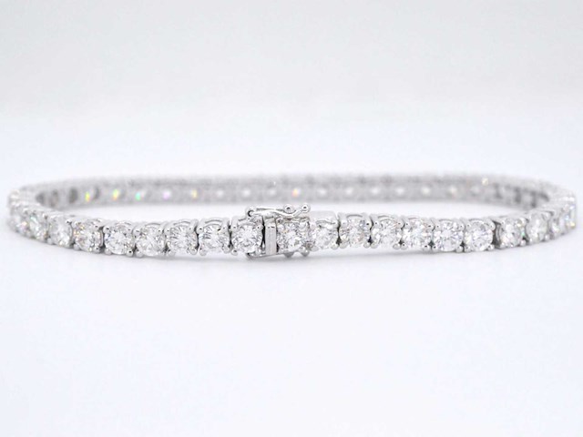 Witgouden armband met briljant geslepen diamanten 9.00 carat - afbeelding 1 van  1