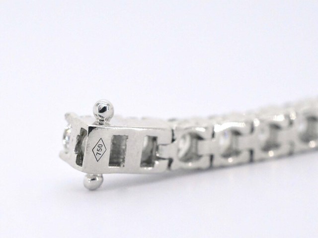 Witgouden armband met briljant geslepen diamanten 9.00 carat - afbeelding 3 van  13