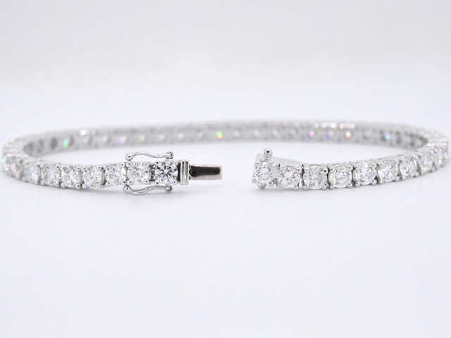 Witgouden armband met briljant geslepen diamanten 9.00 carat - afbeelding 8 van  13
