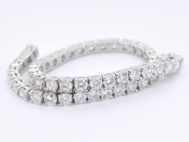 Witgouden armband met briljant geslepen diamanten 9.00 carat - afbeelding 11 van  13