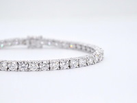 Witgouden armband met briljant geslepen diamanten 9.00 carat - afbeelding 12 van  13