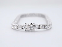 Witgouden armband met briljant geslepen diamanten 9.00 carat - afbeelding 13 van  13